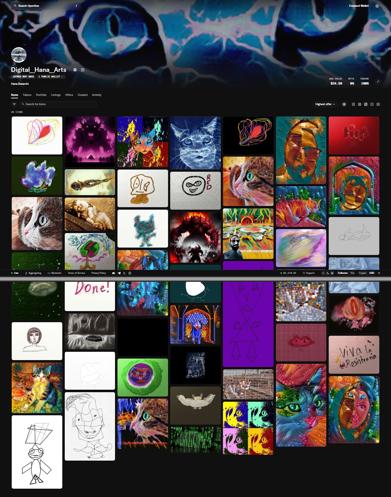 Digital Hana Arts on OpenSea
